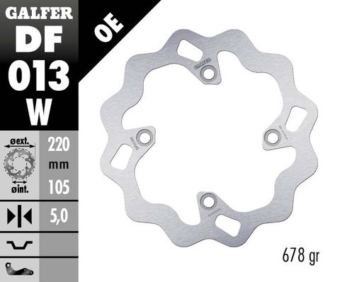 DF013W STANDARD SOLID MOUNT FRONT WAVE ROTOR