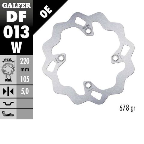 DF013W GALFER OE SOLID WAVE ROTOR