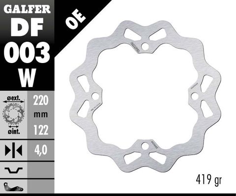 DF003W STANDARD SOLID MOUNT REAR WAVE ROTOR