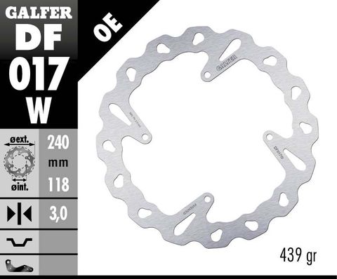 DF017W STANDARD SOLID MOUNT FRONT WAVE ROTOR