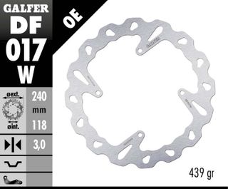 DF017W STANDARD SOLID MOUNT FRONT WAVE ROTOR