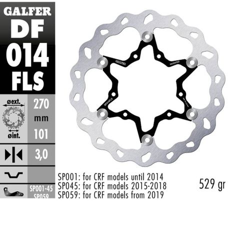 DF014FLS O/SIZE FLOATING FRONT WAVE ROTOR