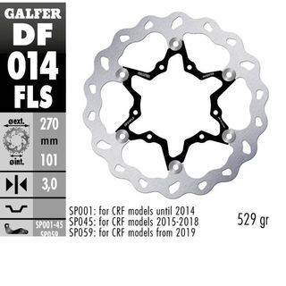 DF014FLS O/SIZE FLOATING FRONT WAVE ROTOR
