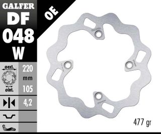 DF048W STANDARD SOLID MOUNT REAR WAVE ROTOR