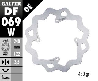 DF069W STANDARD SOLID MOUNT REAR WAVE ROTOR