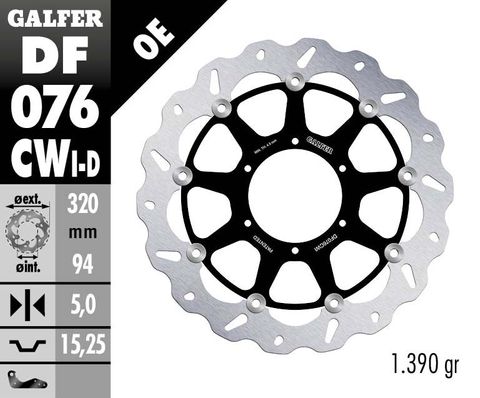 DF076CWI STANDARD FLOATING FRONT(ABS) WAVE ROTOR