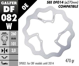 DF082W STANDARD SOLID MOUNT FRONT WAVE ROTOR