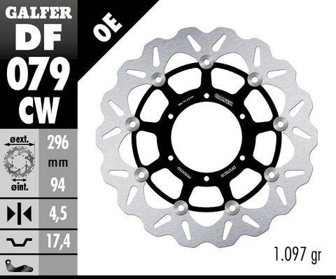 DF079CW STANDARD FLOATING FRONT WAVE ROTOR