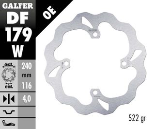 DF179W STANDARD SOLID MOUNT REAR WAVE ROTOR