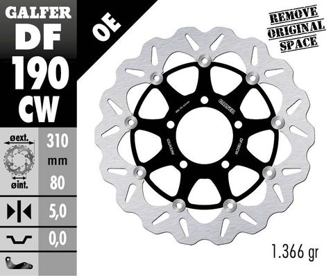 DF190CW STANDARD FLOATING FRONT WAVE ROTOR