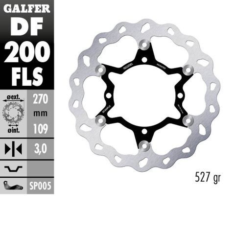 DF200FLS GALFER OS FLOATING ROTOR KX250/450 06-14