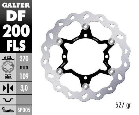 DF200FLS O/SIZE FLOATING FRONT WAVE ROTOR