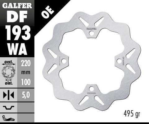 DF193WA STANDARD SOLID MOUNT REAR WAVE ROTOR