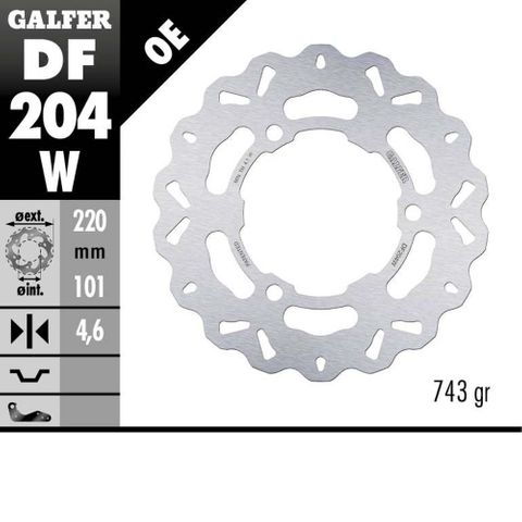 Galfer O/Size Solid Mount Front Wave Rotor