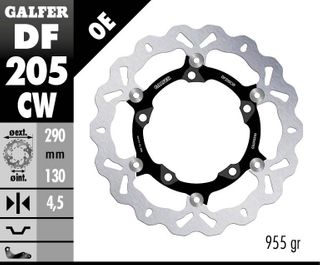 Galfer Standard Solid Mount Rear Wave Rotor