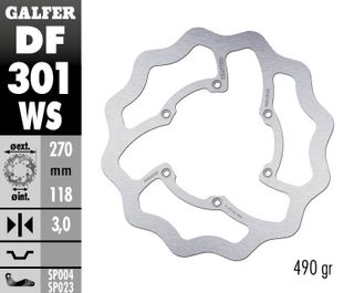 Galfer Oversize 280Mm Solid Mount Rotor