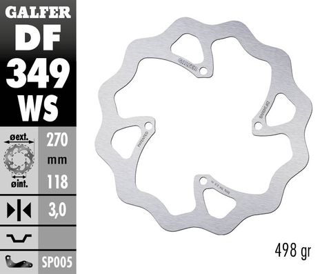 DF349WS OVERSIZED SOLID MOUNT ROTOR