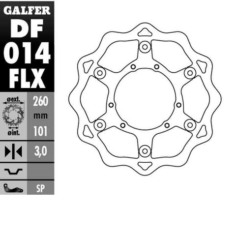 DF014FLX O/SIZE FLOATING FRONT WAVE ROTOR
