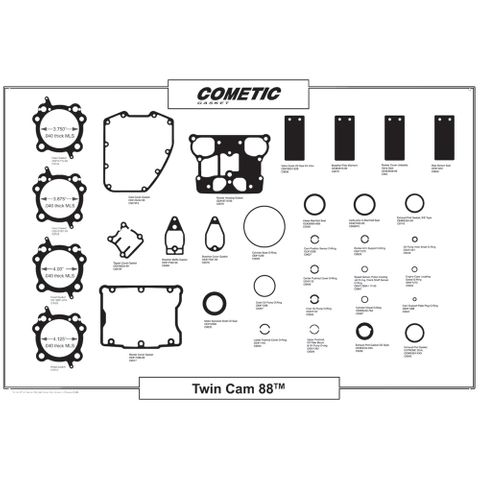 C9228F HD TWIN CAM 88 GASKET, SEAL &