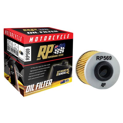 Race Performance Motorcycle Oil Filter - Rp569