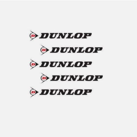 Factory Effex Stickers Dunlop Logo White Dealer 5 Pack