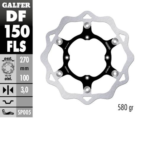 DF150FLS Galfer DISC W FLOAT O/S KX 125/250 (F)