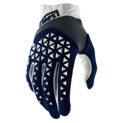 ONE-10012-412-11 AIRMATIC GLOVES NAVY/STEEL/WHITE MED