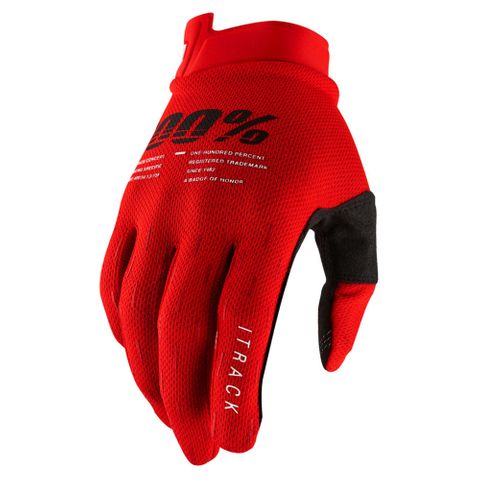 ONE-10015-003-12 ITRACK GLOVE  RED  LG