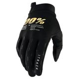 100% Itrack Black Gloves