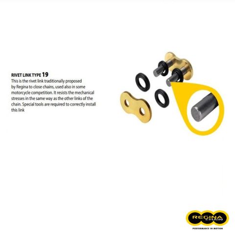 REG-19/135ZRT REGINA CONNECTING LINK (SOLID PIN)