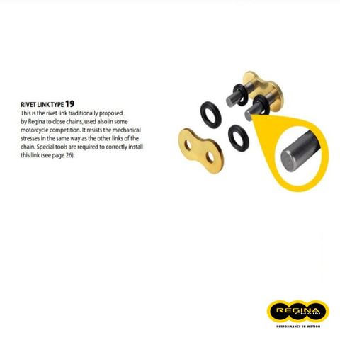 REG-19/136ZRT REGINA CONNECTING LINK (SOLID PIN)