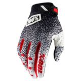 100% Ridefit Black/White Gloves