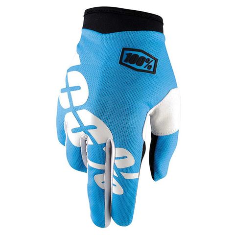 100% Itrack Cyan Gloves