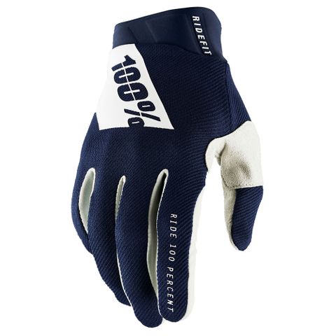 ONE-10014-375-14 RIDEFIT GLOVES Navy/Wht  2XL