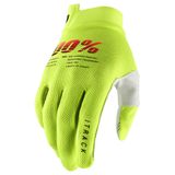 100% Itrack Fluo Yellow Youth Gloves