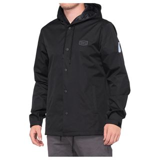 ONE-39006-001-11 APACHE HOODED SNAP JACKET BLACK MD