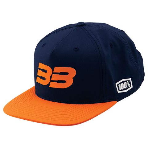 100% Bb33 Navy/Orange Snapback