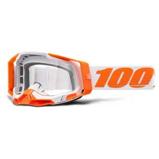 100% Racecraft2 Goggle Orange Clear Lens