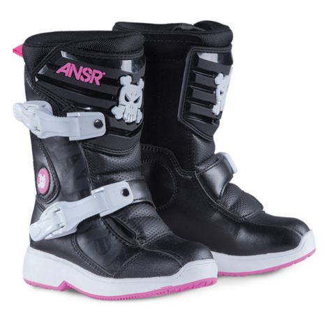 459879 ANSR PEE WEE BOOT BLACK/PINK K10