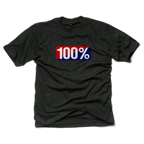 100% Old School Black T-Shirt