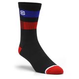 100% Flow Black/Red Performance Socks