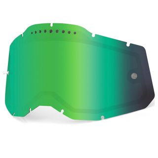 100% Racecraft2, Accuri 2 & Strata2 Vent Dual Mirror Green Lens