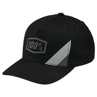 100% Cornerstone X-Fit Snapback Black/Grey Hat