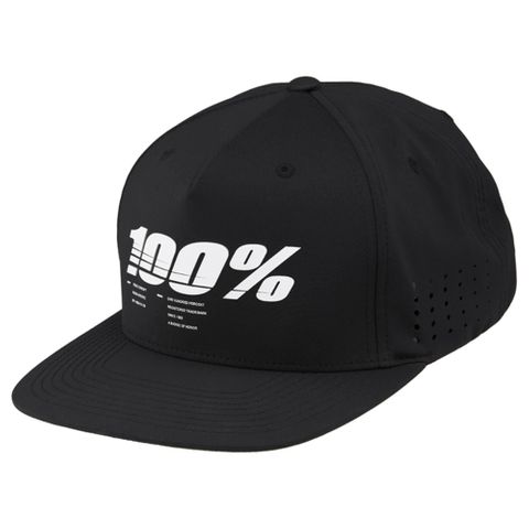 100% Drive Black Snapback Hat