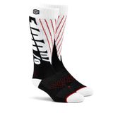 100% Moto Torque Comfort Black/White Socks