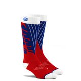 100% Moto Torque Comfort Red/Blue Socks