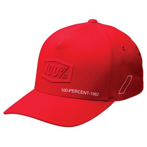 100% Shadow X-Fit Red Snapback Hat