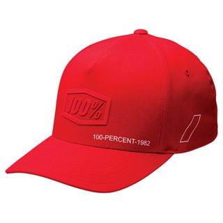 100% Shadow X-Fit Red Snapback Hat