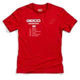 100% Geico Honda Outlier Red T-Shirt