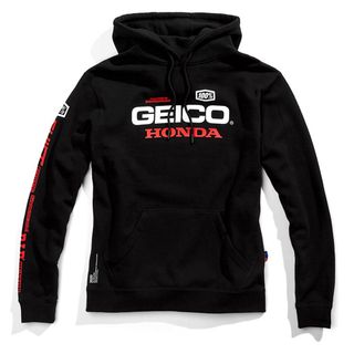 100% Geico Honda Salvo Black Hooded Sweatshirt